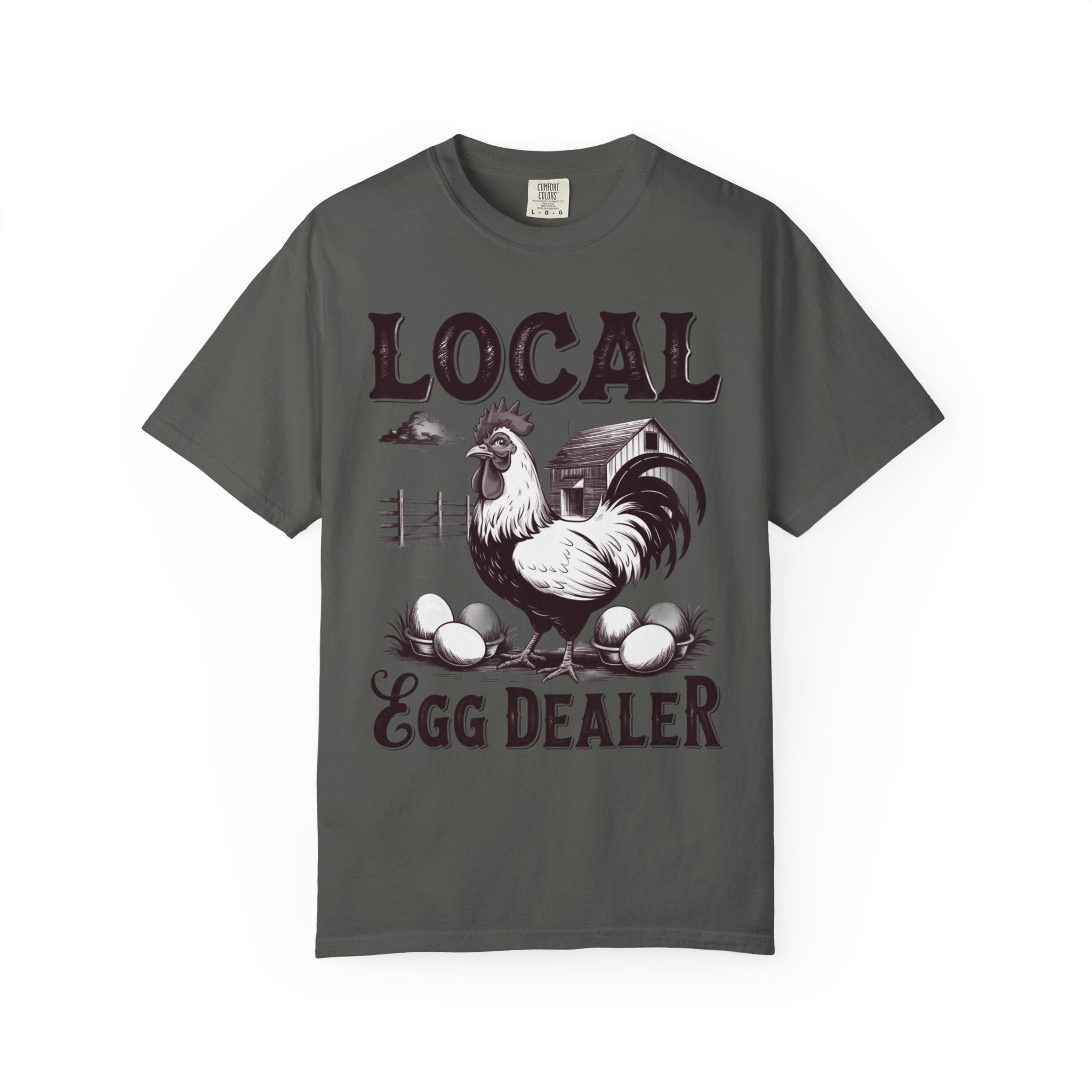 Camiseta del comerciante local de huevos