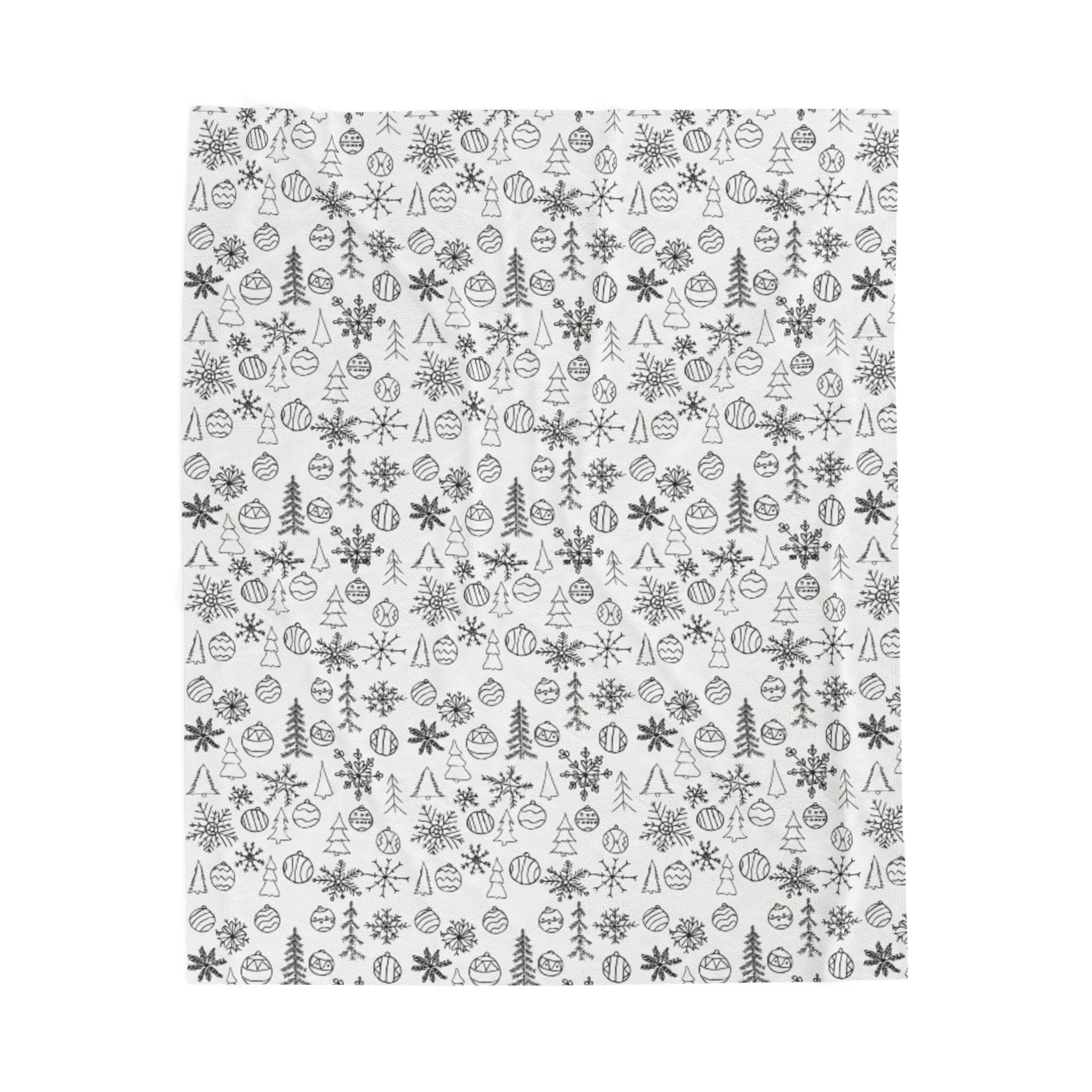 Cozy Christmas Velveteen Plush Blanket