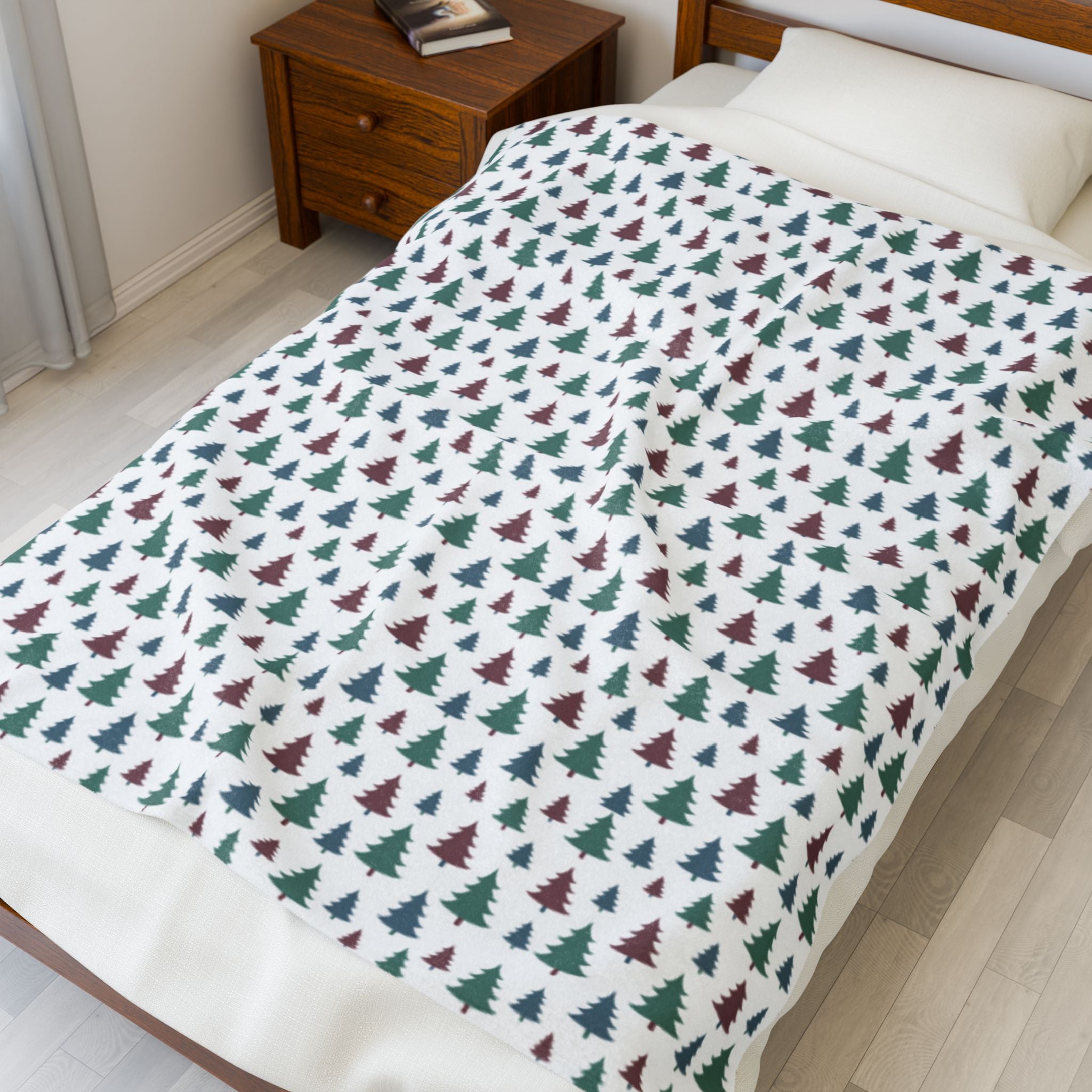 Christmas Tree Velveteen Plush Blanket