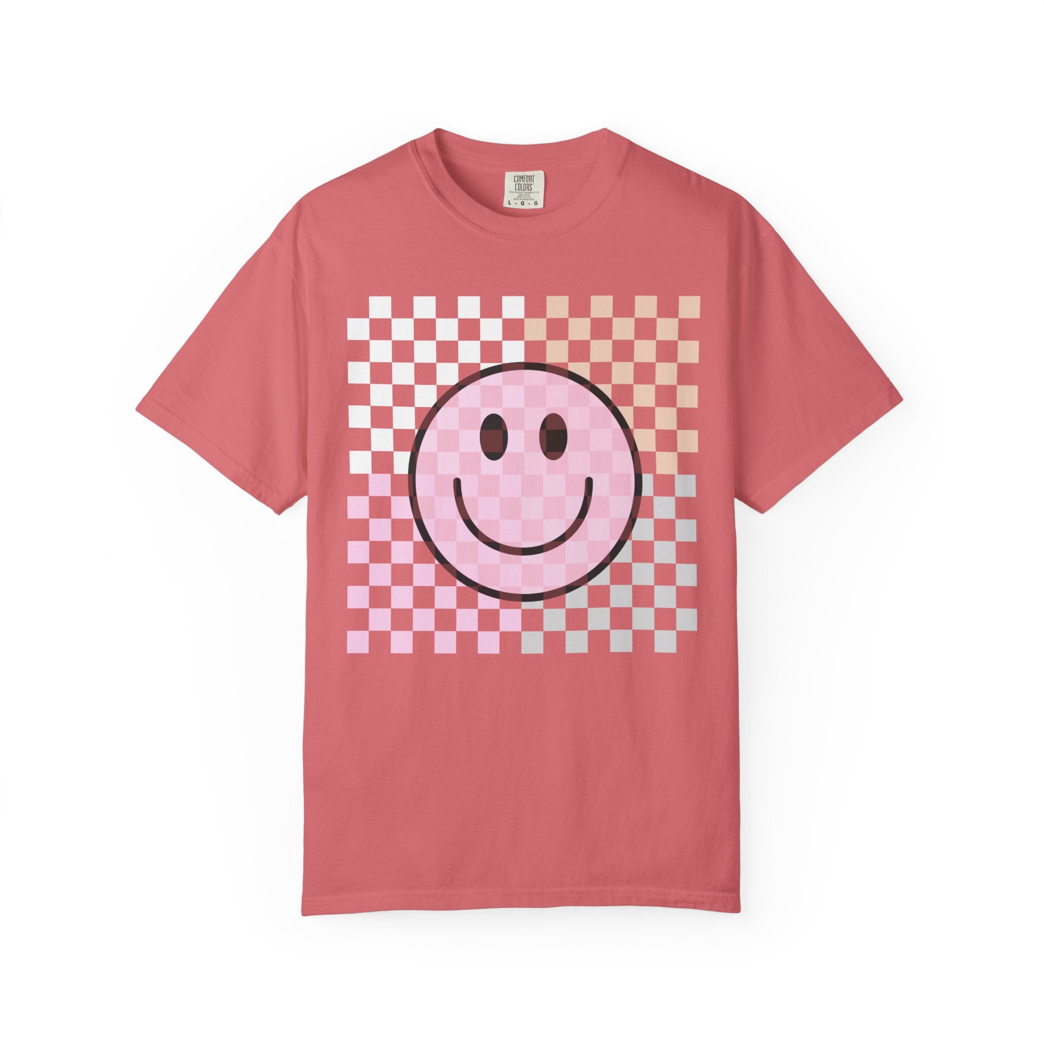 Checkered Smiley Face T-Shirt