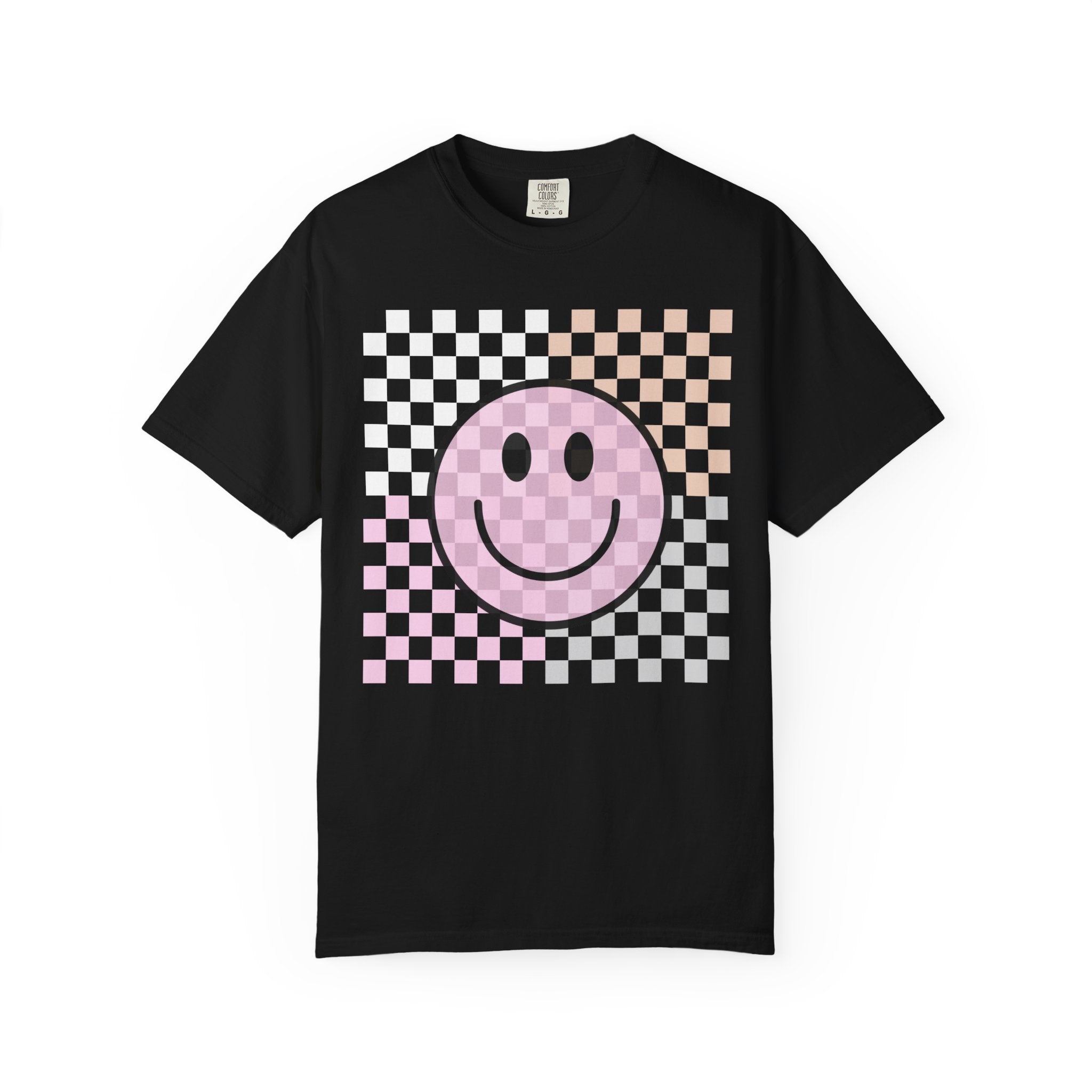 Checkered Smiley Face T-Shirt
