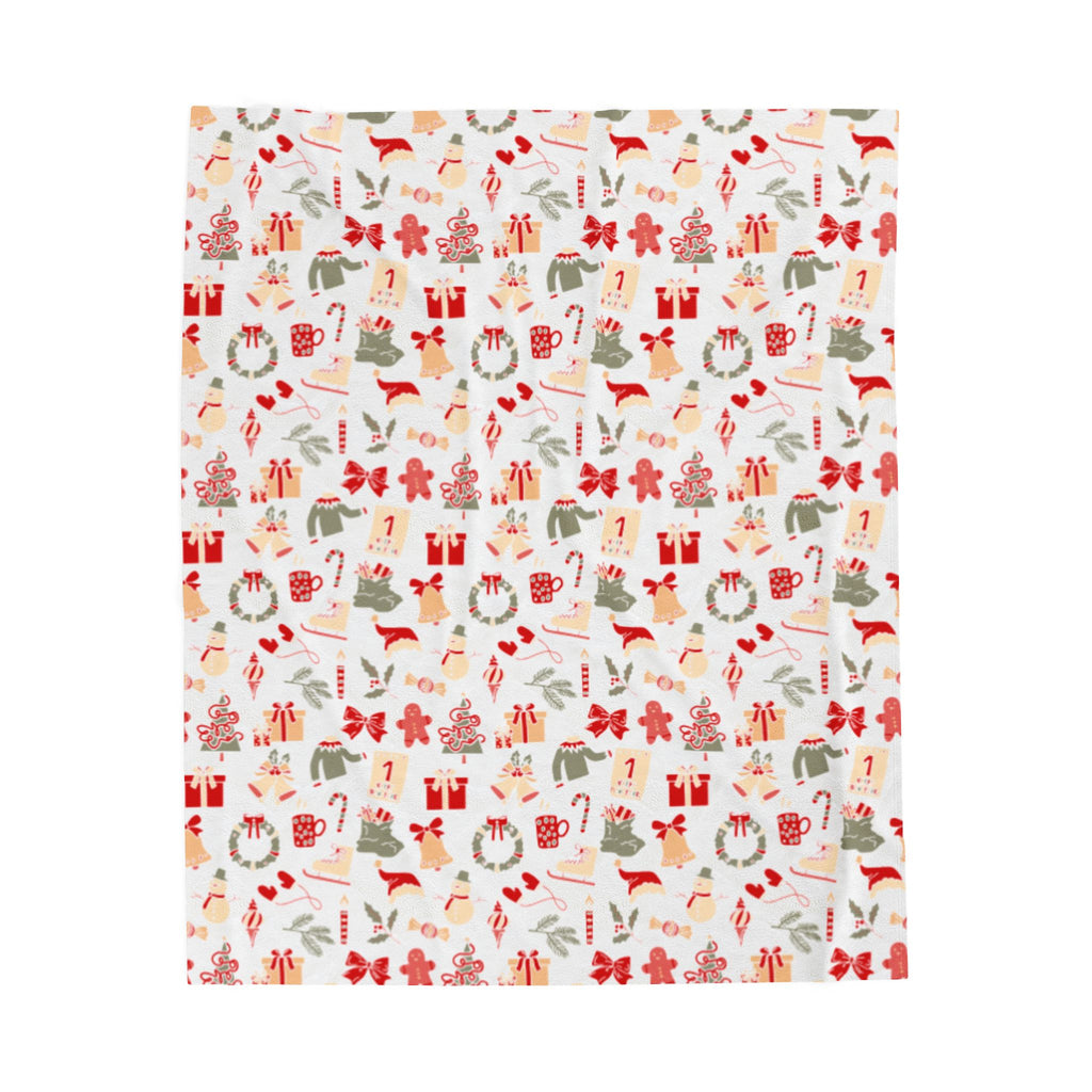 Christmas Spirit Velveteen Plush Blanket