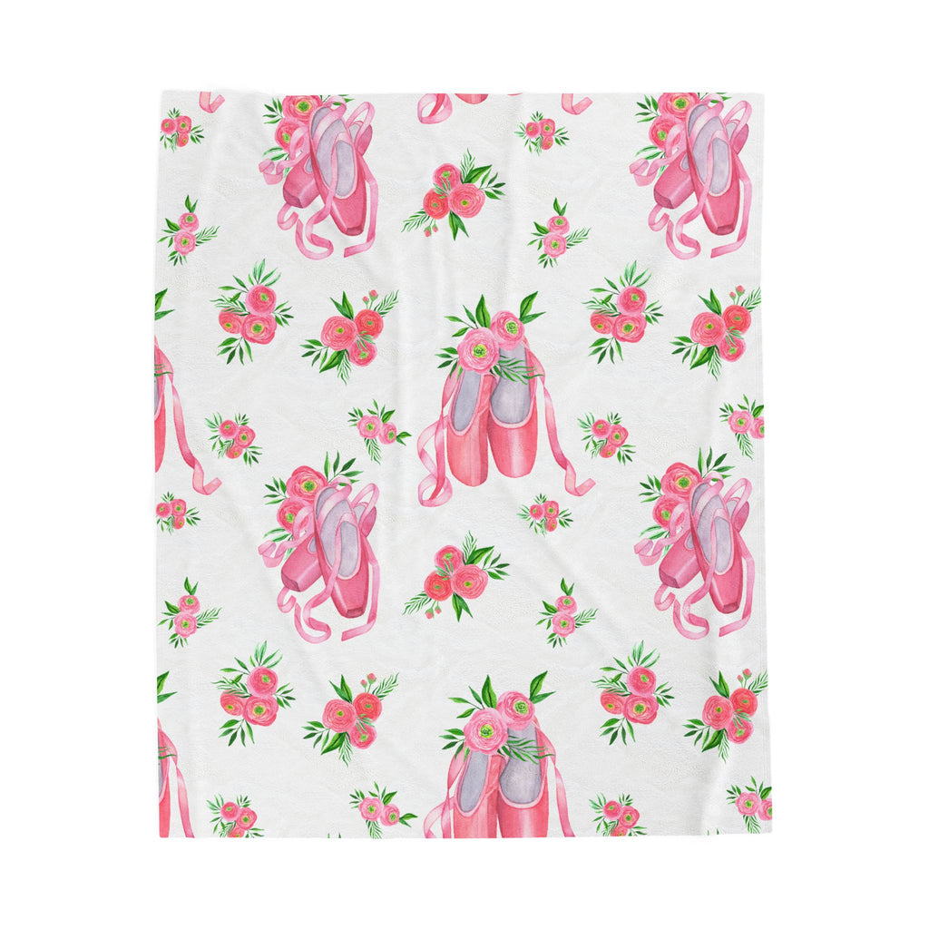 Ballerina Floral Velveteen Plush Blanket