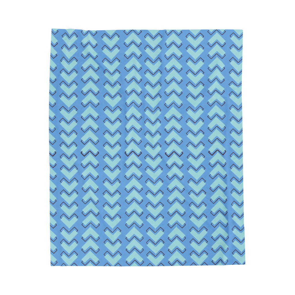 Blue Arrow Velveteen Plush Blanket