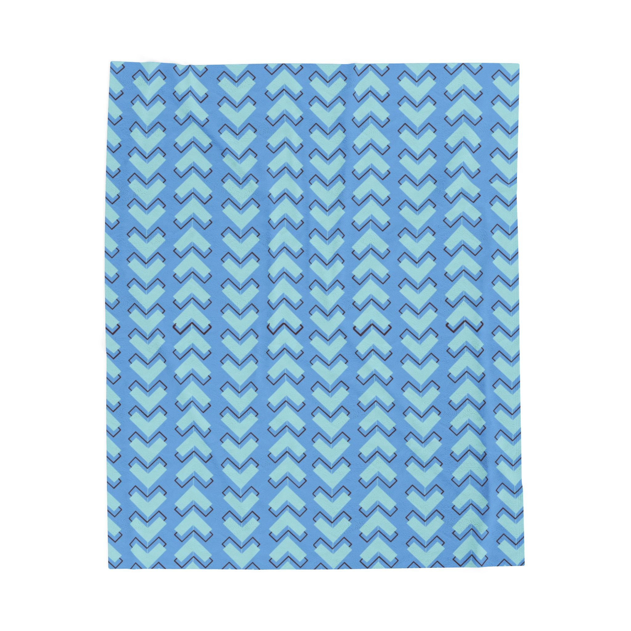 Blue Arrow Velveteen Plush Blanket