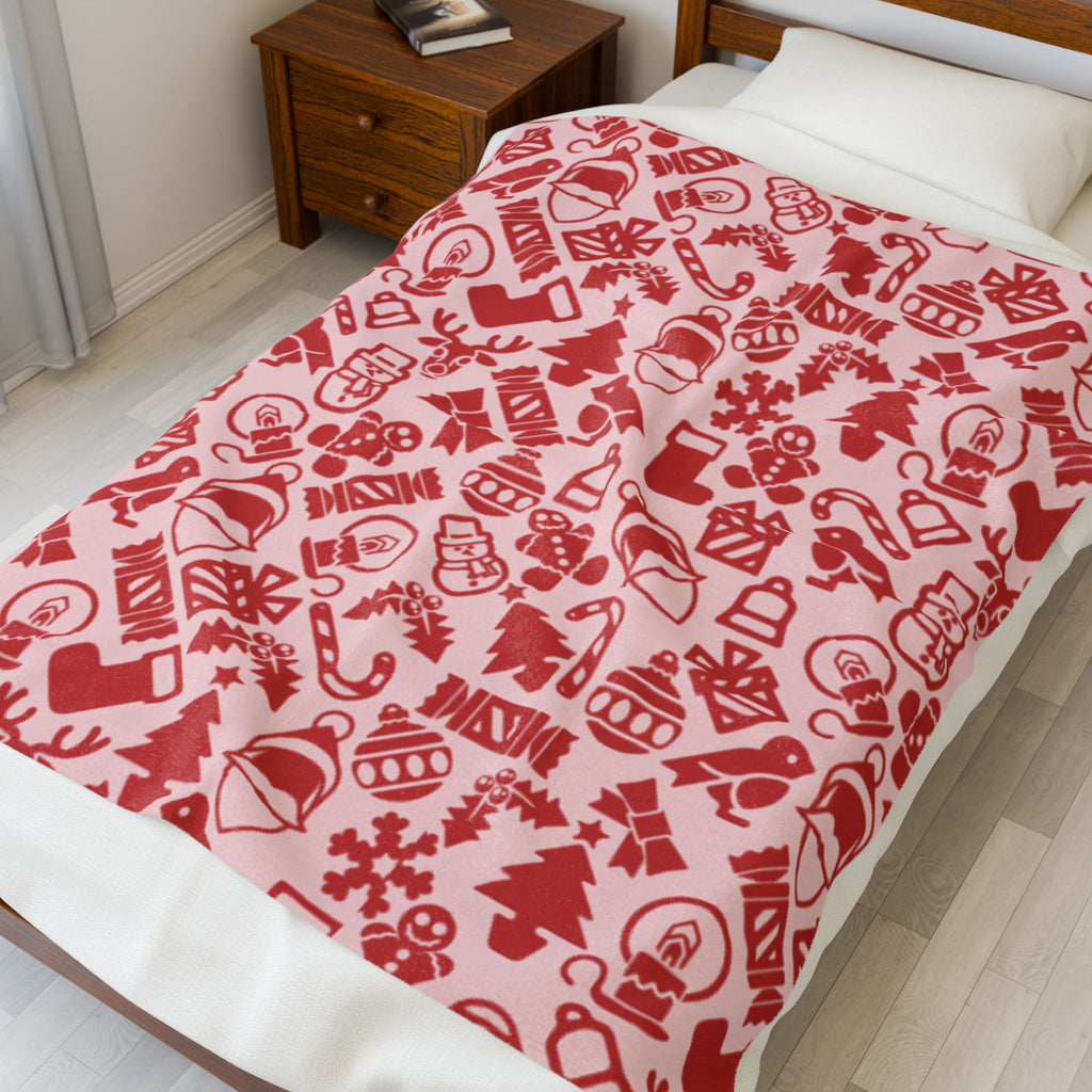 Christmas Decor Velveteen Plush Blanket
