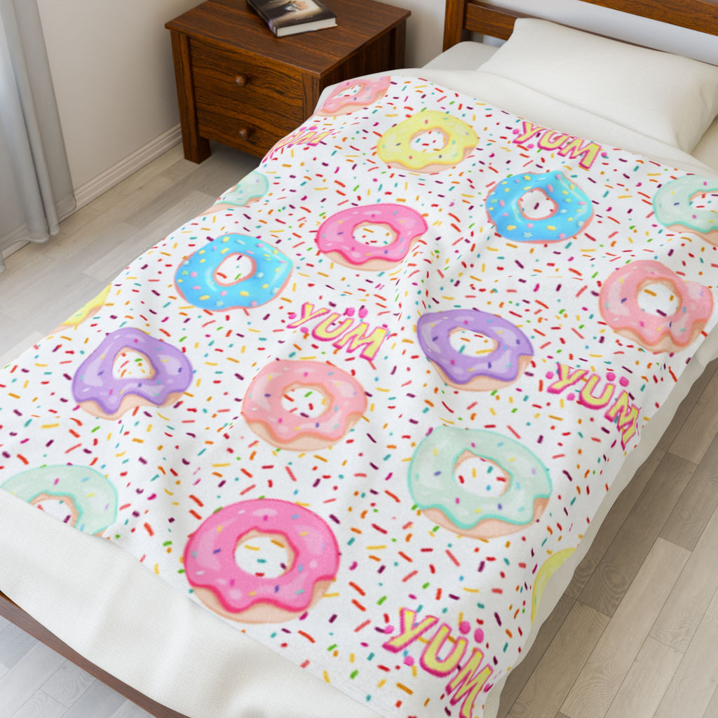 Donut Velveteen Plush Blanket
