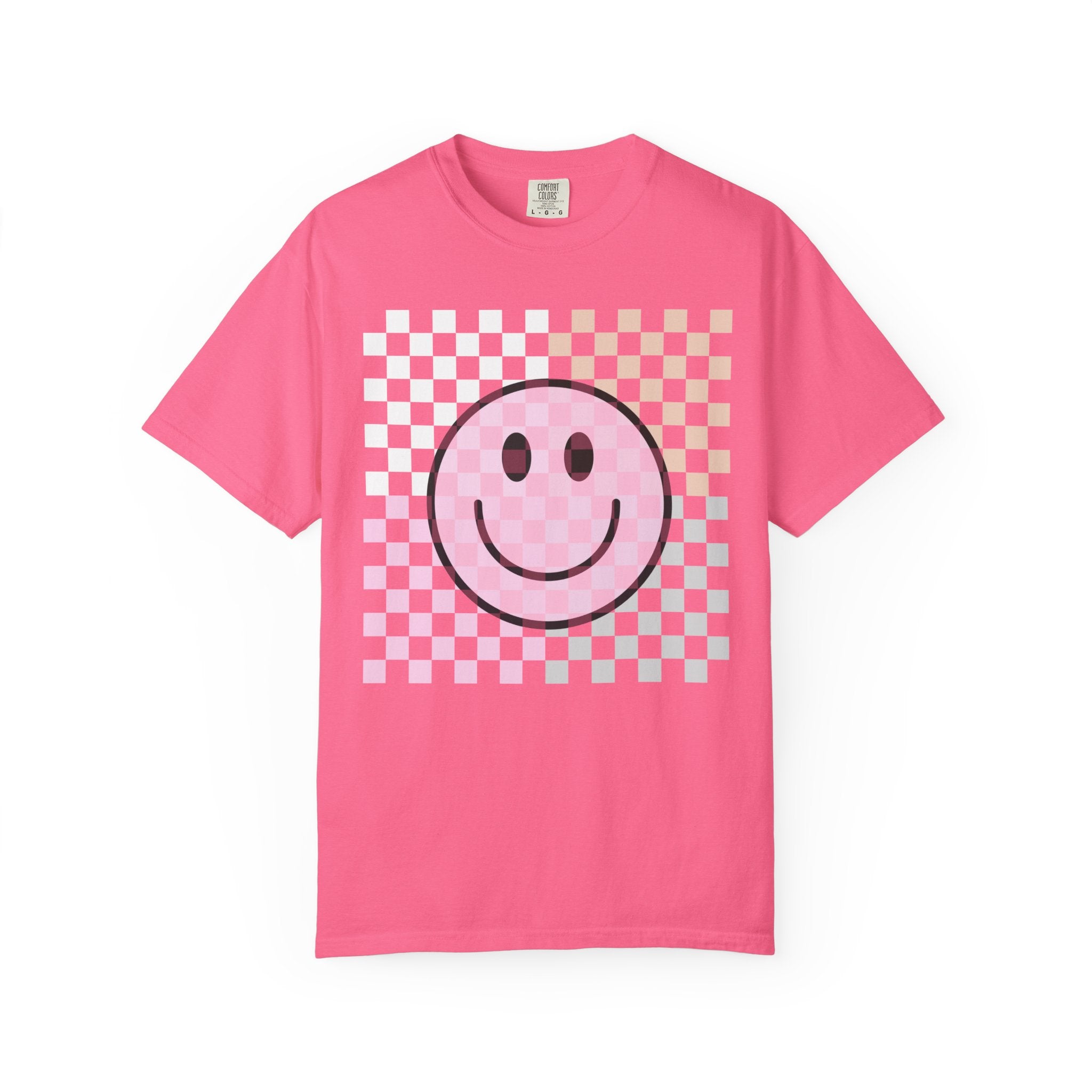 Checkered Smiley Face T-Shirt