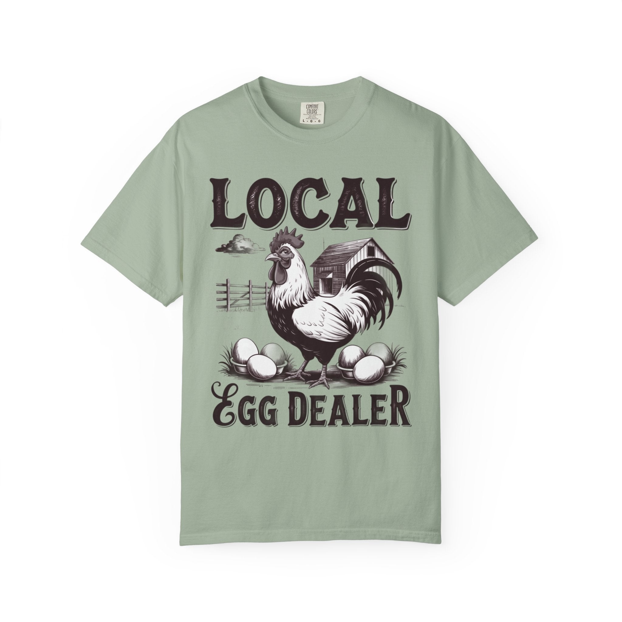 Camiseta del comerciante local de huevos