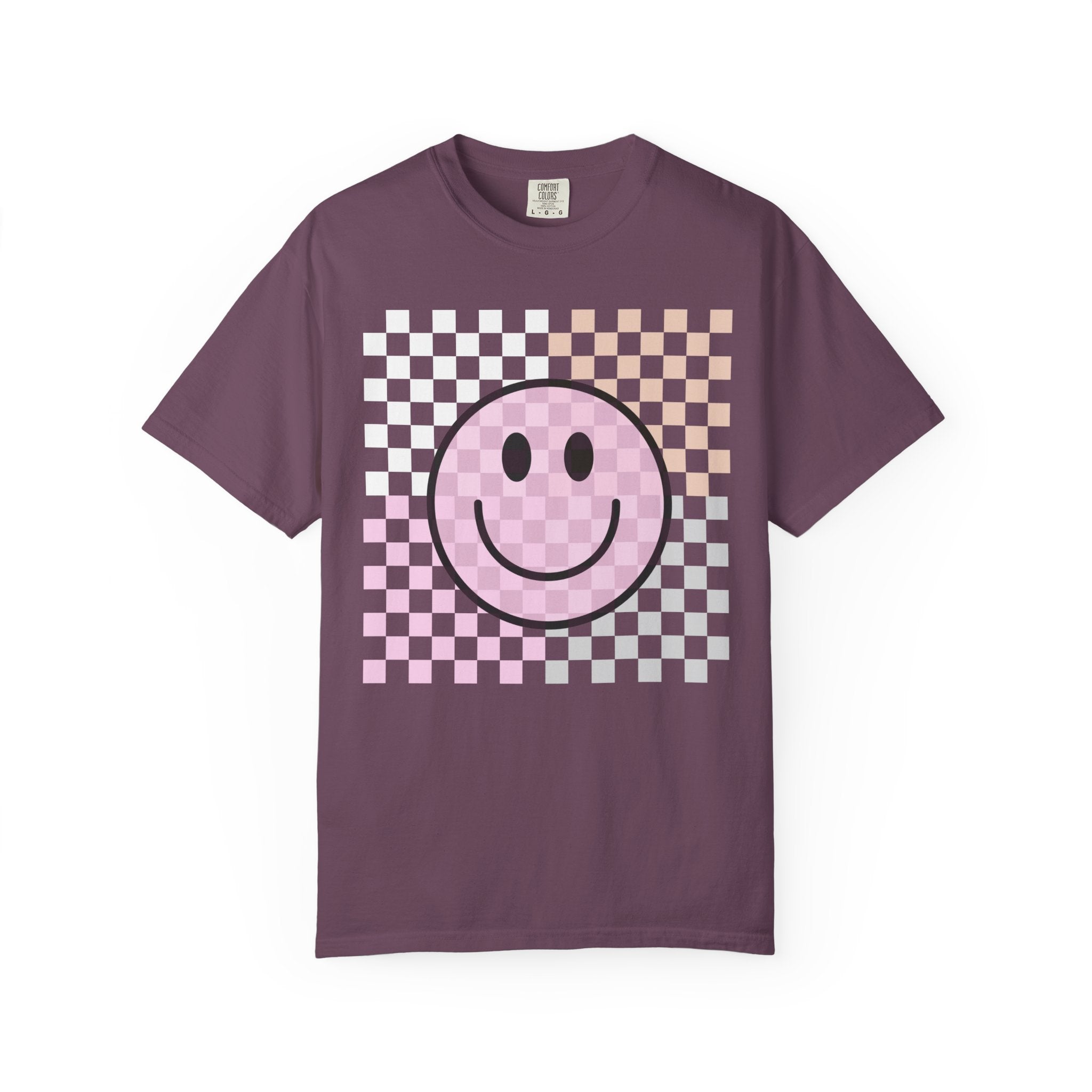 Checkered Smiley Face T-Shirt