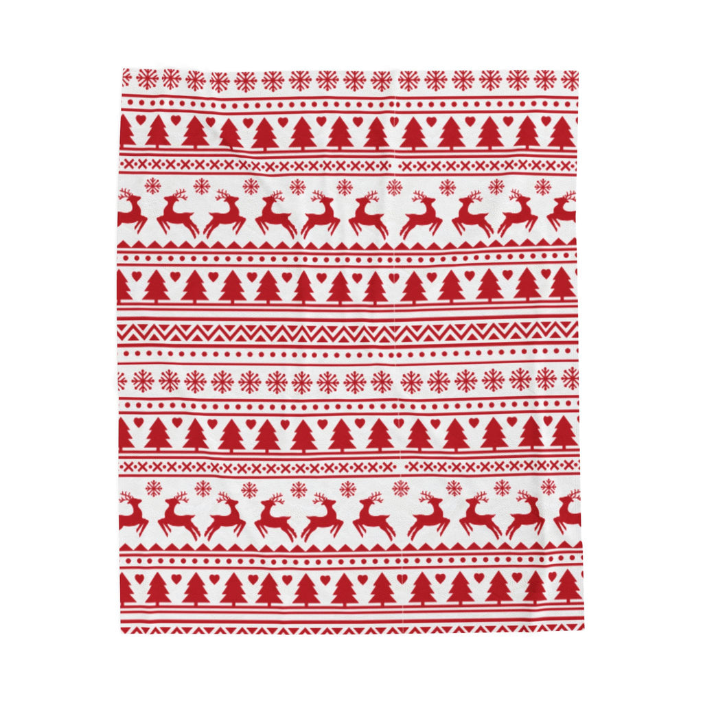 Holiday Festive Velveteen Plush Blanket