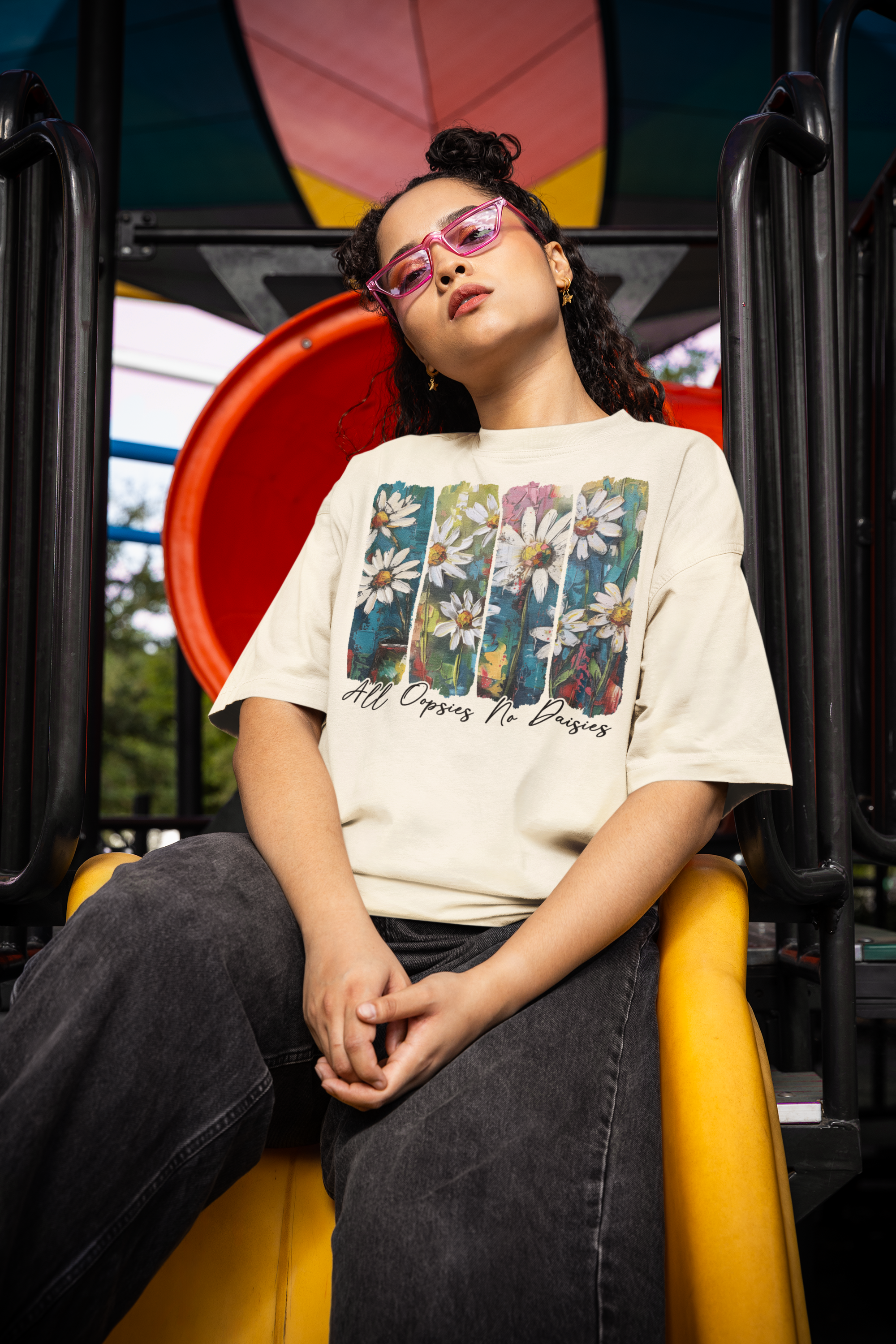 All Daisies Colorful Floral T-Shirt