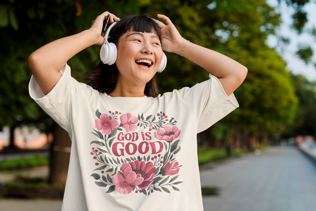 God Is Good Floral T-Shirt