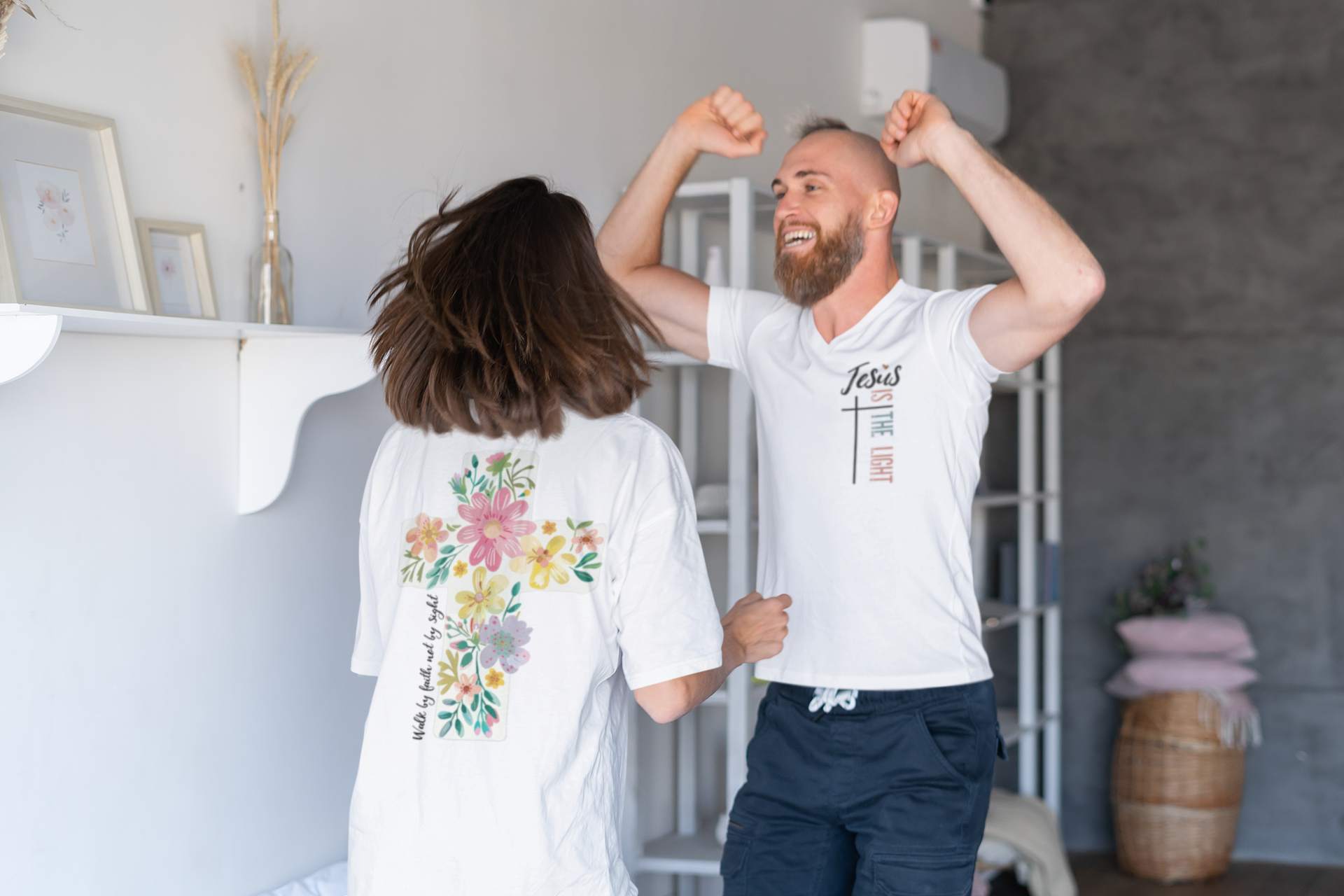 Jesus Is The Light Floral T-shirt