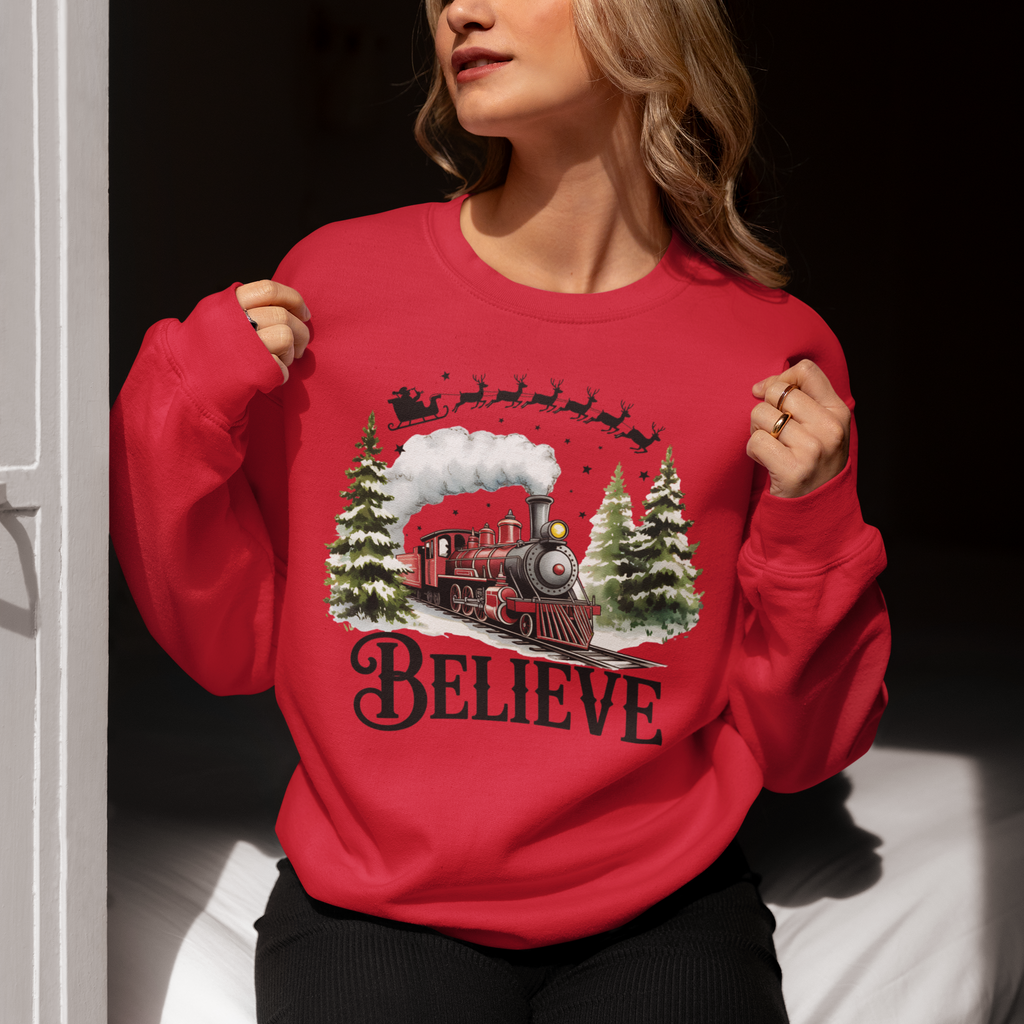 Believe Christmas Crewneck Sweatshirt