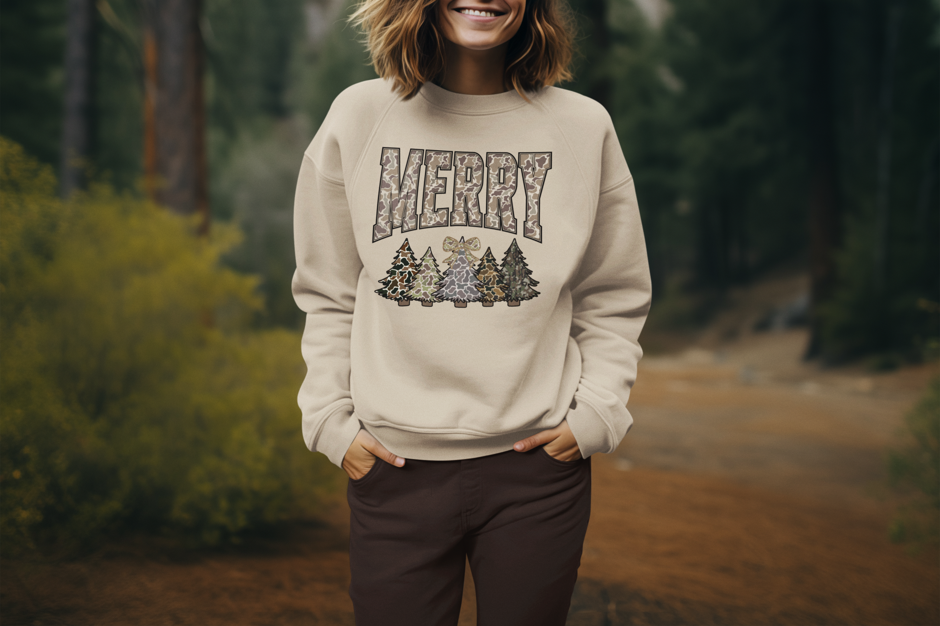 Merry Holiday Camo Sweatshirt