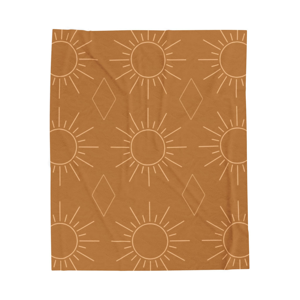 Brown Sunshine Velveteen Plush Blanket