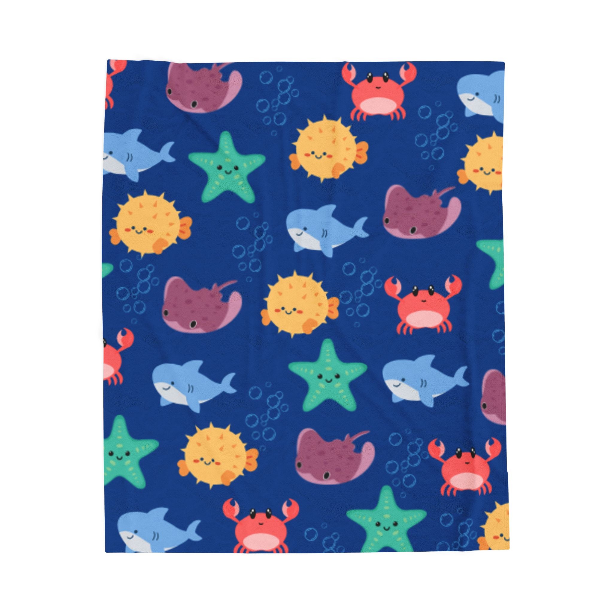 Ocean Friends Velveteen Plush Blanket