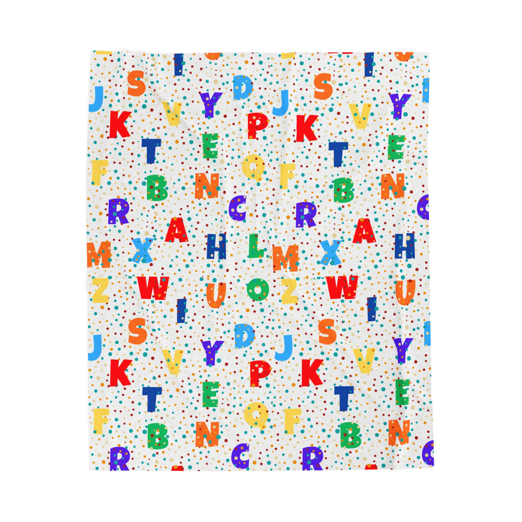 Colorful Alphabet Velveteen Plush Blanket
