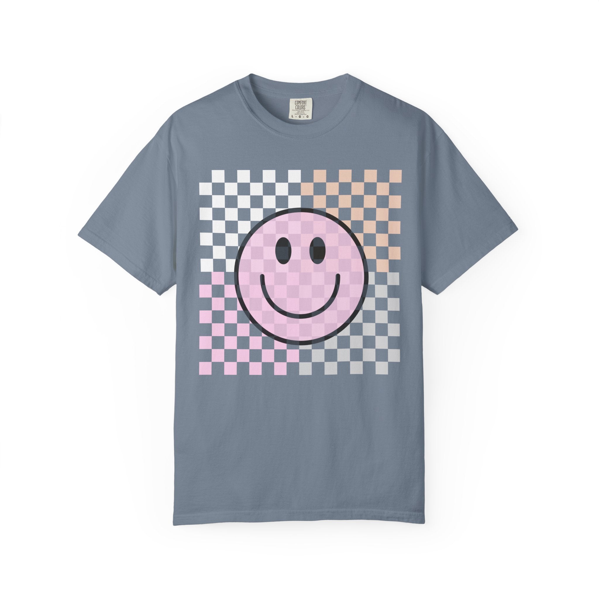 Checkered Smiley Face T-Shirt