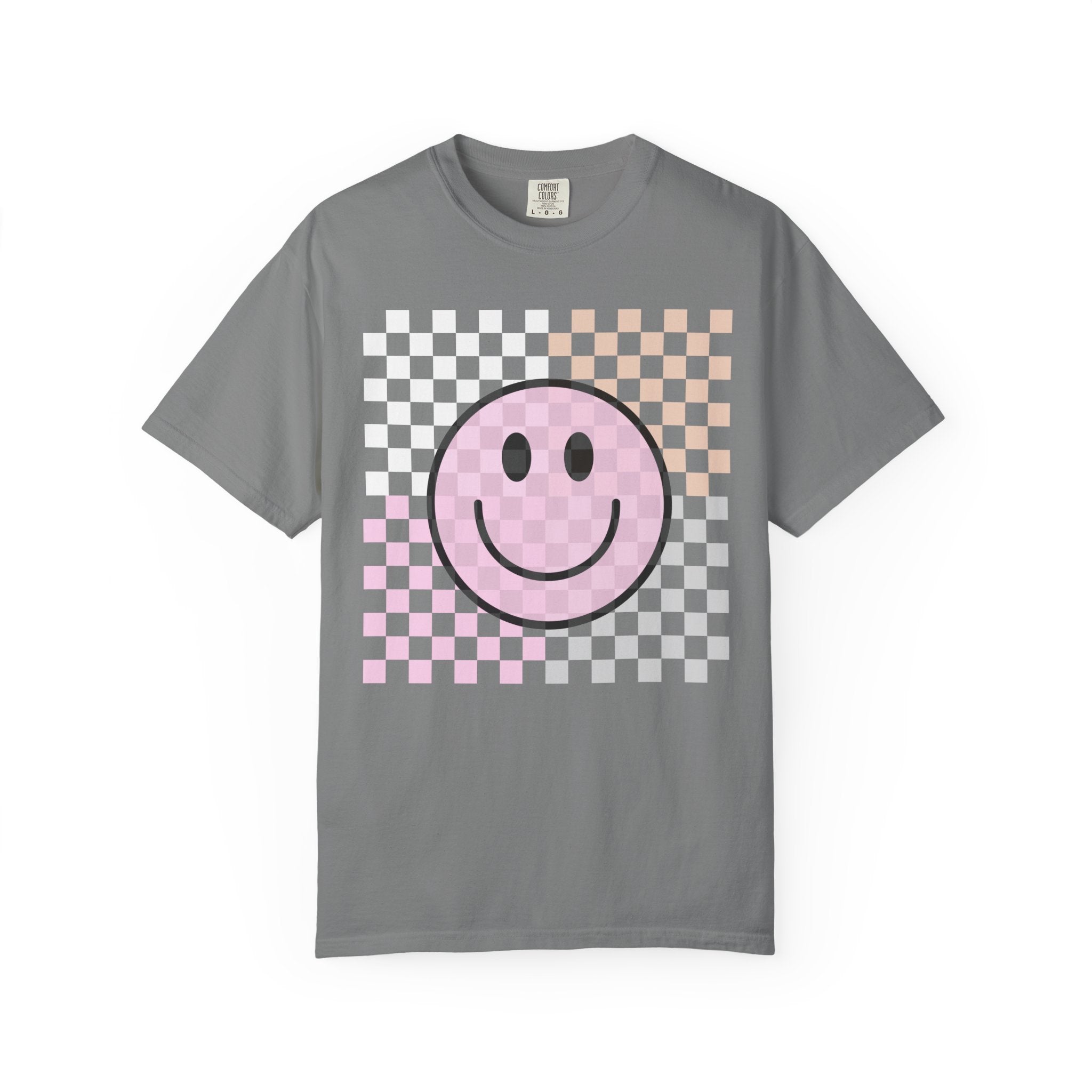 Checkered Smiley Face T-Shirt