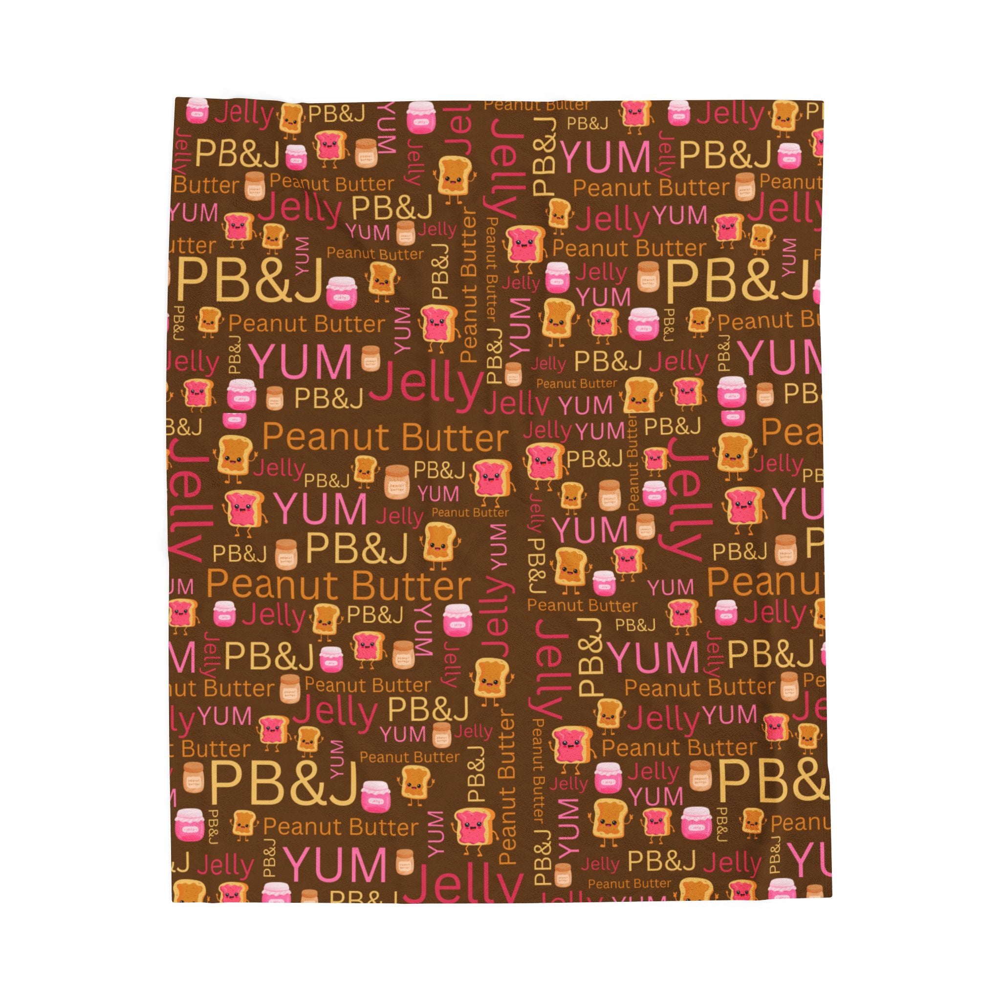 PB & J Velveteen Plush Blanket