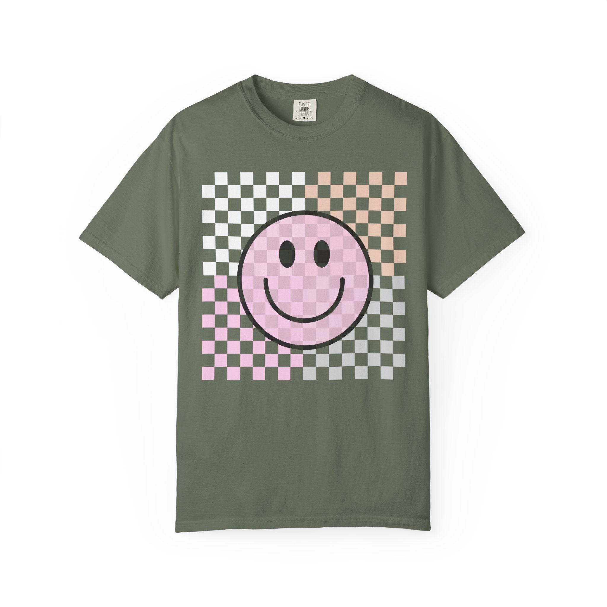 Checkered Smiley Face T-Shirt